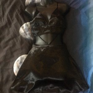 Black Satin Sexy Dress